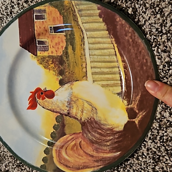 Block by Gear Country Farm Roster 8 inch plates set of 2 - Picture 2 of 5